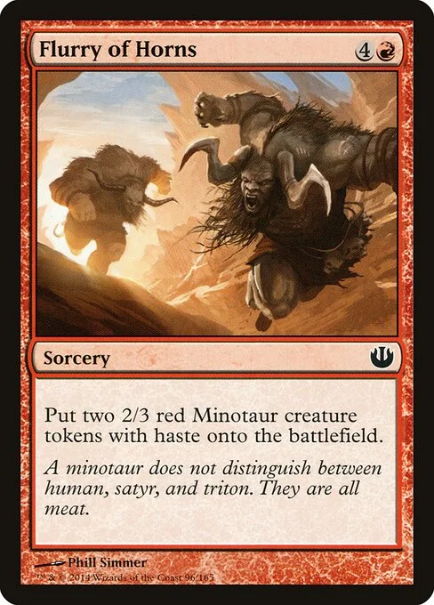 Flurry of Horns, carta Magic di tipo Sorcery illustrata da Phill Simmer