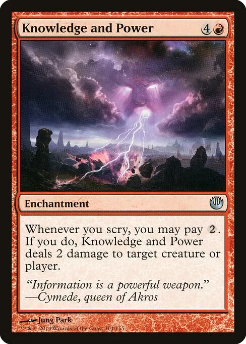 Knowledge and Power, carta Magic di tipo Enchantment illustrata da Jung Park