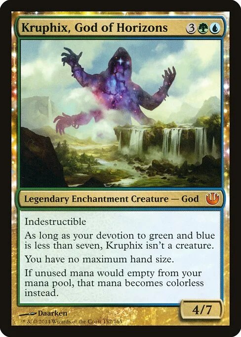 Kruphix, God of Horizons, carta Magic di tipo Legendary Enchantment Creature — God illustrata da Daarken