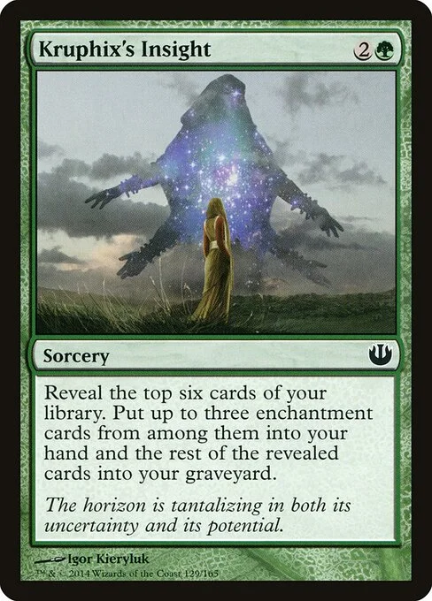 Kruphix's Insight, carta Magic di tipo Sorcery illustrata da Igor Kieryluk