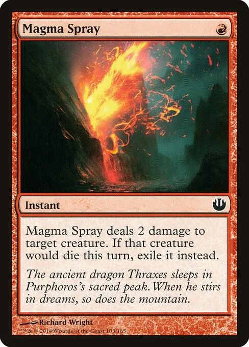 Magma Spray, carta Magic di tipo Instant illustrata da Richard Wright
