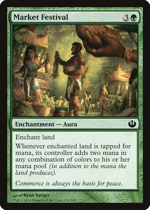 Market Festival, carta Magic di tipo Enchantment — Aura illustrata da Ryan Barger