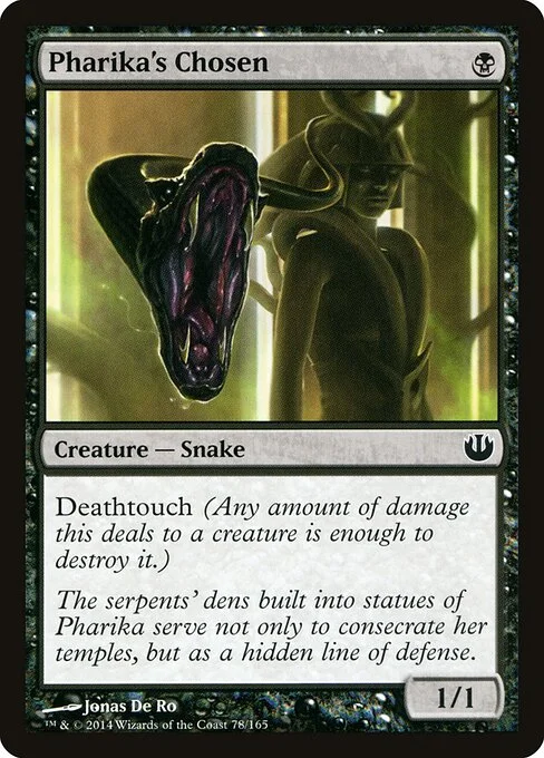 Pharika's Chosen, carta Magic di tipo Creature — Snake illustrata da Jonas De Ro