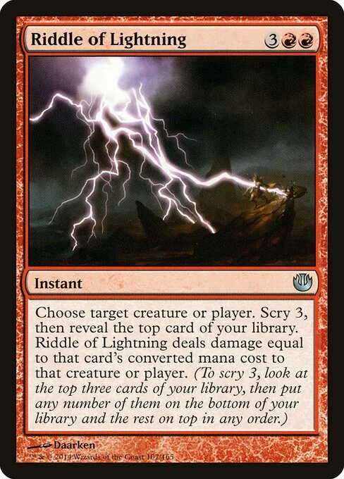 Riddle of Lightning, carta Magic di tipo Instant illustrata da Daarken