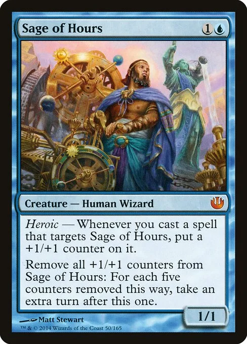 Sage of Hours, carta Magic di tipo Creature — Human Wizard illustrata da Matt Stewart