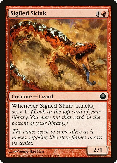 Sigiled Skink, carta Magic di tipo Creature — Lizard illustrata da Yeong-Hao Han