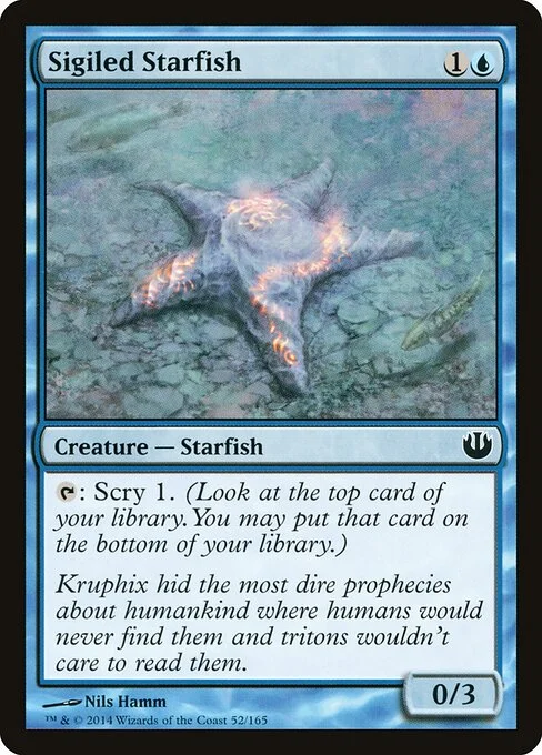 Sigiled Starfish, carta Magic di tipo Creature — Starfish illustrata da Nils Hamm