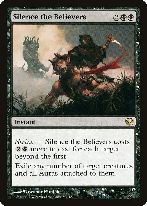 Silence the Believers, carta Magic di tipo Instant illustrata da Slawomir Maniak