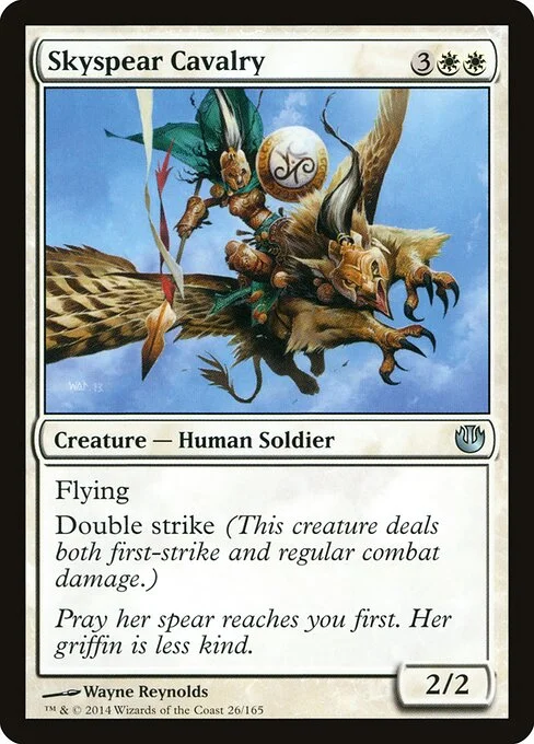 Skyspear Cavalry, carta Magic di tipo Creature — Human Soldier illustrata da Wayne Reynolds