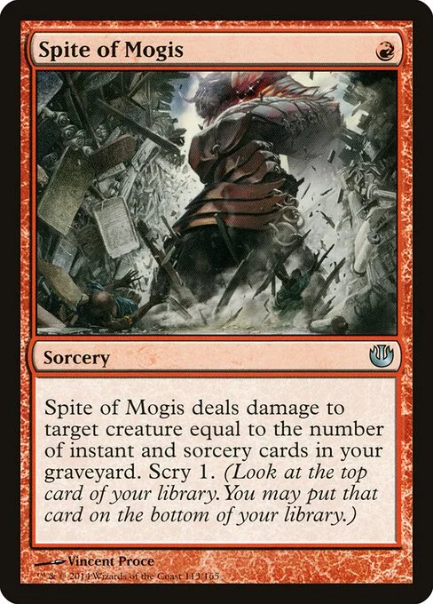Spite of Mogis, carta Magic di tipo Sorcery illustrata da Vincent Proce