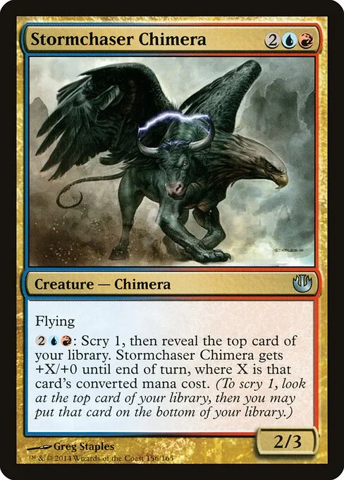 Stormchaser Chimera, carta Magic di tipo Creature — Chimera illustrata da Greg Staples