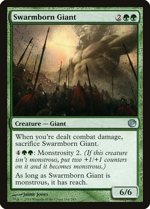 Swarmborn Giant, carta Magic di tipo Creature — Giant illustrata da Jaime Jones