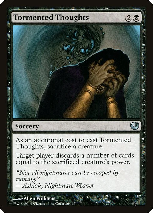 Tormented Thoughts, carta Magic di tipo Sorcery illustrata da Allen Williams