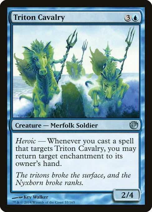 Triton Cavalry, carta Magic di tipo Creature — Merfolk Soldier illustrata da Kev Walker