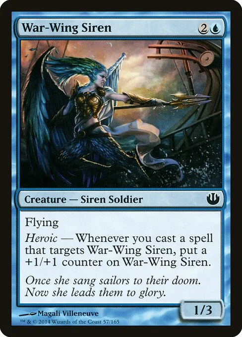 War-Wing Siren, carta Magic di tipo Creature — Siren Soldier illustrata da Magali Villeneuve