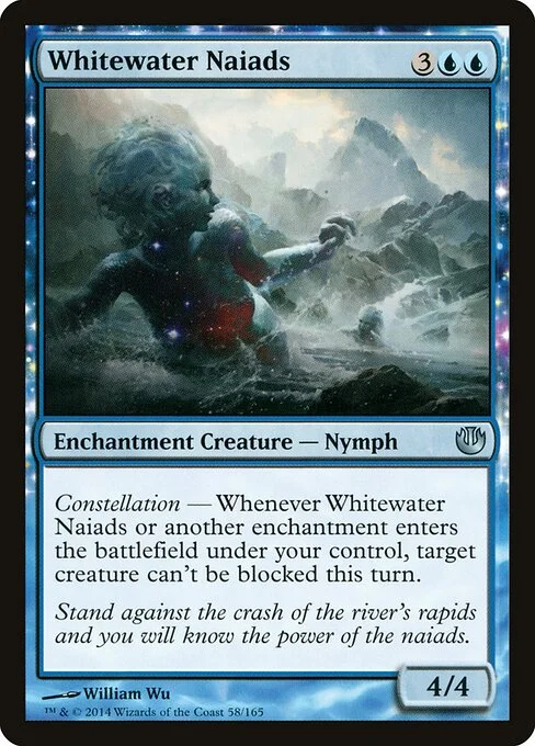 Whitewater Naiads, carta Magic di tipo Enchantment Creature — Nymph illustrata da William Wu