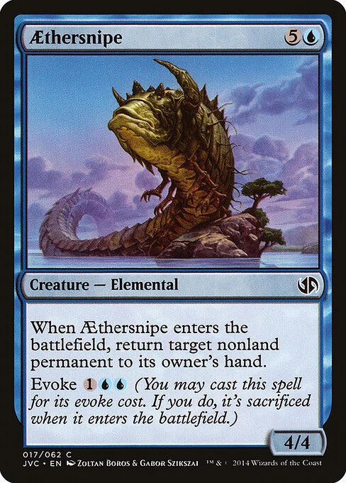 Aethersnipe, carta Magic di tipo Creature — Elemental illustrata da Zoltan Boros & Gabor Szikszai