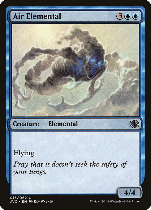 Air Elemental, carta Magic di tipo Creature — Elemental illustrata da Kev Walker