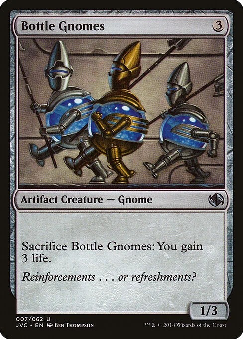 Bottle Gnomes, carta Magic di tipo Artifact Creature — Gnome illustrata da Ben Thompson
