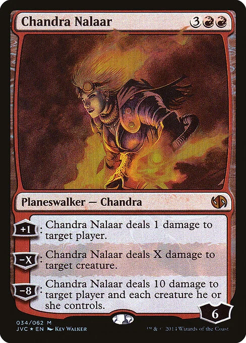 Chandra Nalaar, carta Magic di tipo Legendary Planeswalker — Chandra illustrata da Kev Walker