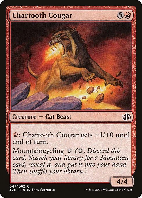 Chartooth Cougar, carta Magic di tipo Creature — Cat Beast illustrata da Tony Szczudlo