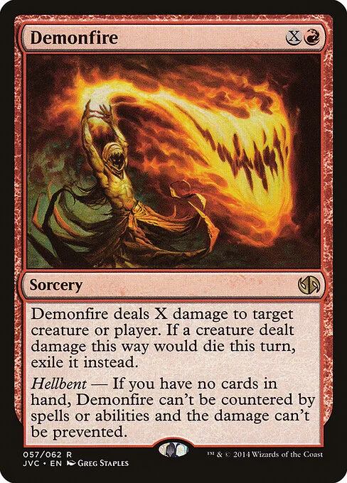 Demonfire, carta Magic di tipo Sorcery illustrata da Greg Staples
