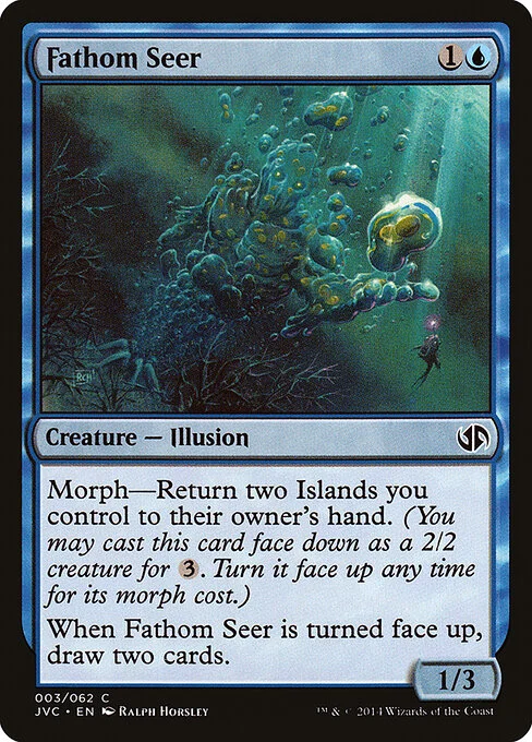 Fathom Seer, carta Magic di tipo Creature — Illusion illustrata da Ralph Horsley