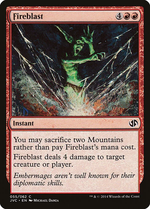 Fireblast, carta Magic di tipo Instant illustrata da Michael Danza