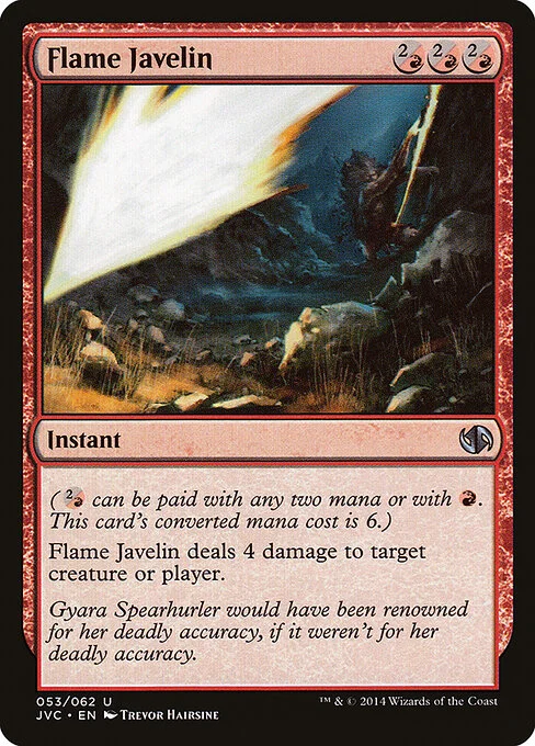 Flame Javelin, carta Magic di tipo Instant illustrata da Trevor Hairsine