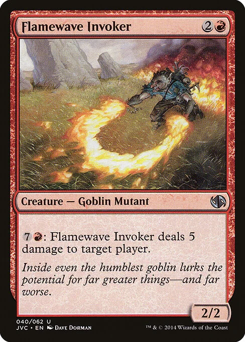 Flamewave Invoker, carta Magic di tipo Creature — Goblin Mutant illustrata da Dave Dorman