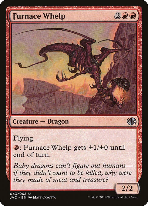 Furnace Whelp, carta Magic di tipo Creature — Dragon illustrata da Matt Cavotta