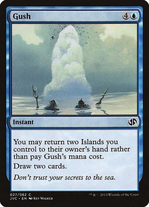 Gush, carta Magic di tipo Instant illustrata da Kev Walker