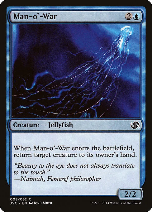 Man-o'-War, carta Magic di tipo Creature — Jellyfish illustrata da Jon J Muth
