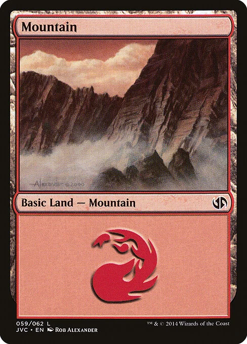 Mountain, carta Magic di tipo Basic Land — Mountain illustrata da Rob Alexander