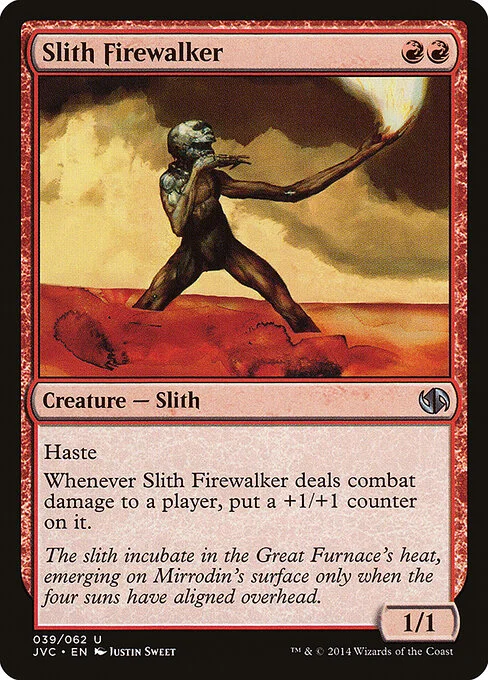 Slith Firewalker, carta Magic di tipo Creature — Slith illustrata da Justin Sweet