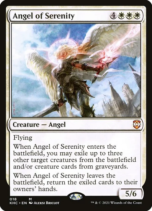 Angel of Serenity, carta Magic di tipo Creature — Angel illustrata da Aleksi Briclot