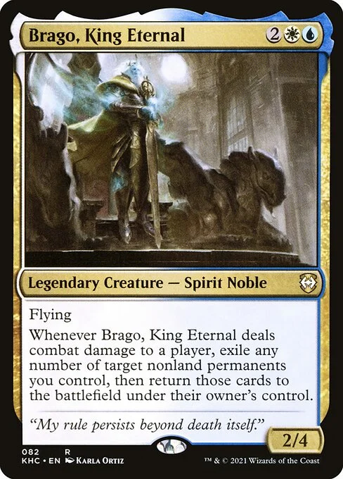 Brago, King Eternal, carta Magic di tipo Legendary Creature — Spirit Noble illustrata da Karla Ortiz