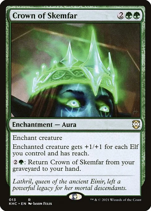 Crown of Skemfar, carta Magic di tipo Enchantment — Aura illustrata da Jason Felix