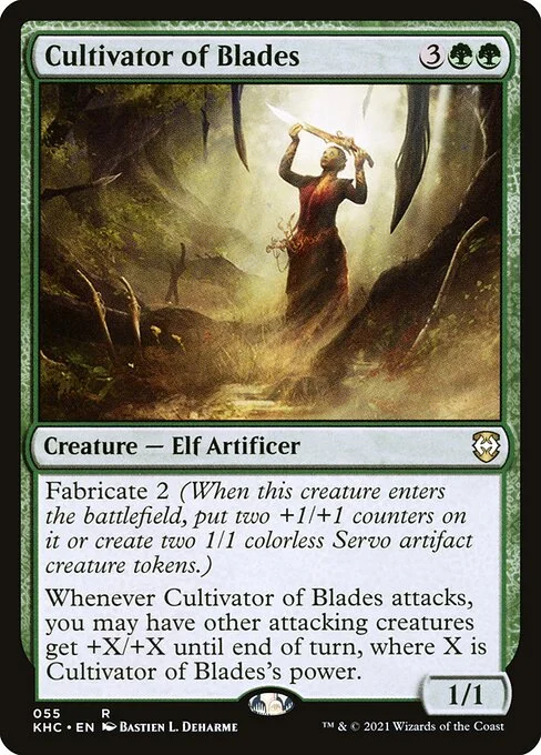 Cultivator of Blades, carta Magic di tipo Creature — Elf Artificer illustrata da Bastien L. Deharme