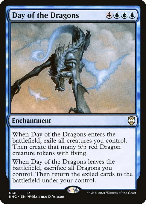 Day of the Dragons, carta Magic di tipo Enchantment illustrata da Matthew D. Wilson