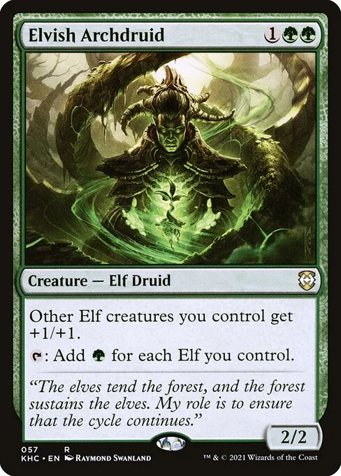 Elvish Archdruid, carta Magic di tipo Creature — Elf Druid illustrata da Raymond Swanland