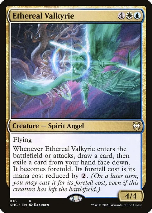 Ethereal Valkyrie, carta Magic di tipo Creature — Spirit Angel illustrata da Daarken