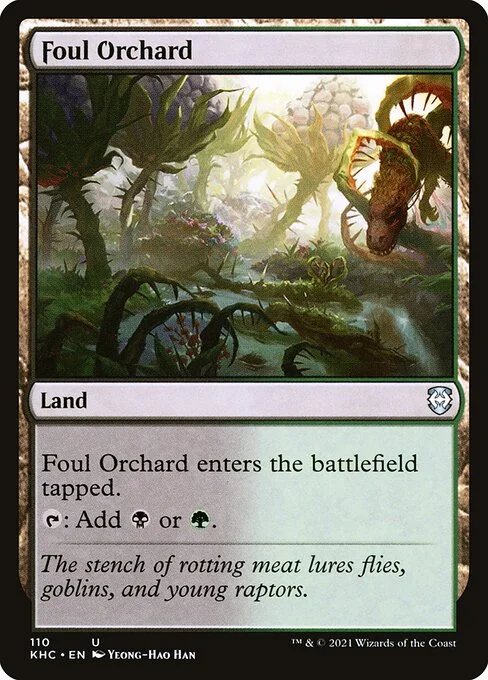 Foul Orchard, carta Magic di tipo Land illustrata da Yeong-Hao Han