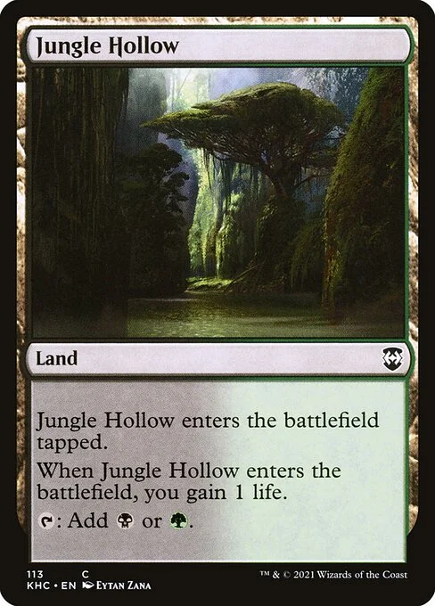 Jungle Hollow, carta Magic di tipo Land illustrata da Eytan Zana