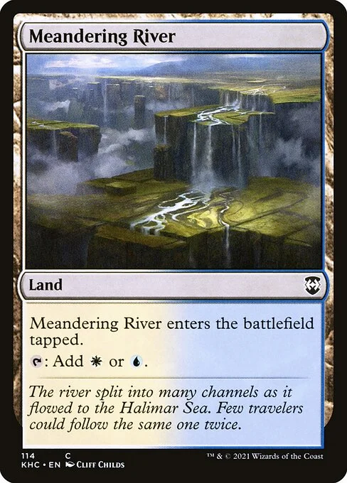Meandering River, carta Magic di tipo Land illustrata da Cliff Childs