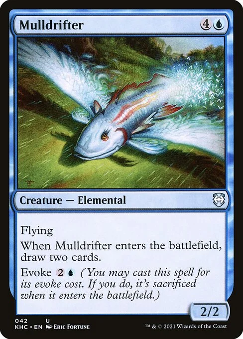 Mulldrifter, carta Magic di tipo Creature — Elemental illustrata da Eric Fortune