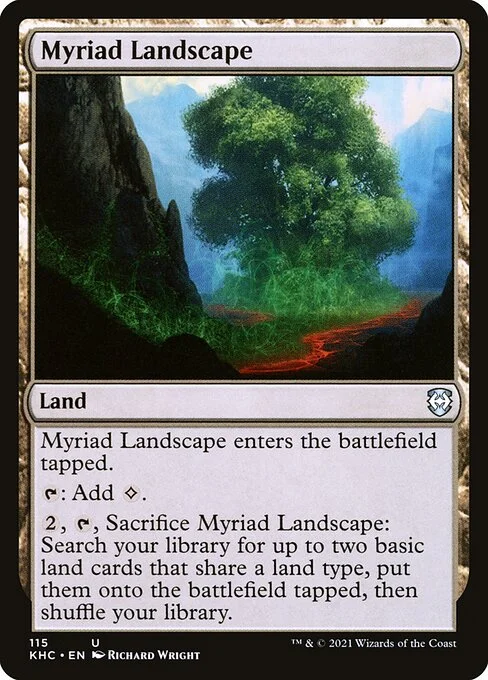 Myriad Landscape, carta Magic di tipo Land illustrata da Richard Wright