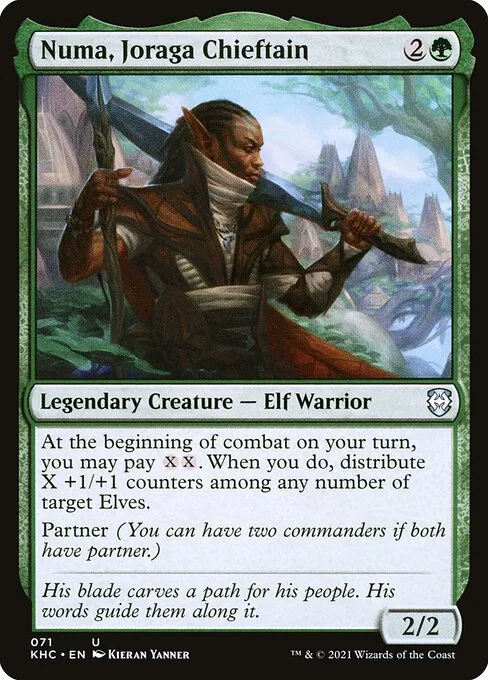 Numa, Joraga Chieftain, carta Magic di tipo Legendary Creature — Elf Warrior illustrata da Kieran Yanner