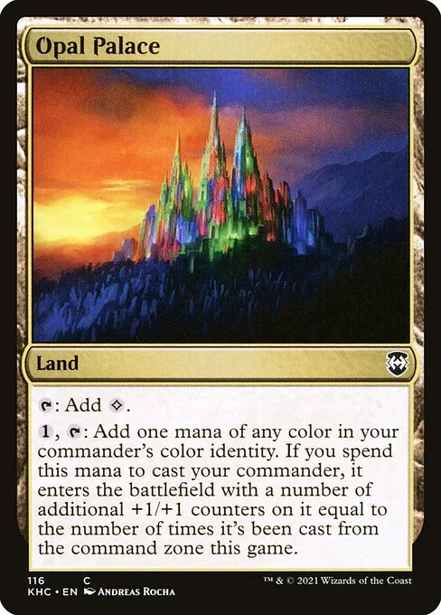 Opal Palace, carta Magic di tipo Land illustrata da Andreas Rocha