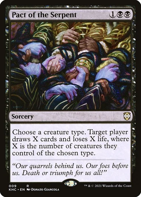 Pact of the Serpent, carta Magic di tipo Sorcery illustrata da Donato Giancola
